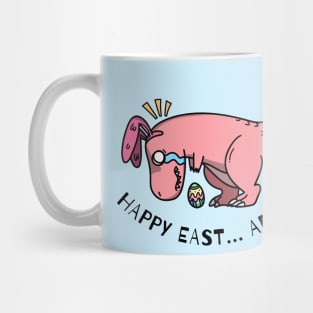 Happy East...Argh! | Cute T-Rex Easter Egg Cartoon Mug